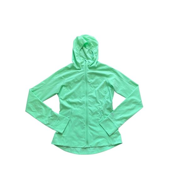 Lululemon Mist Over Windbreaker Jacket – Neon Green, Size 6 - Picture 1 of 5
